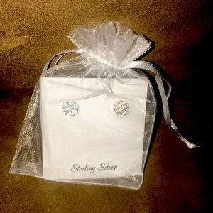 New With Tags Sterling Silver with CZ Earrings